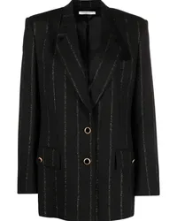 Alessandra Rich Gestreifter Blazer Schwarz