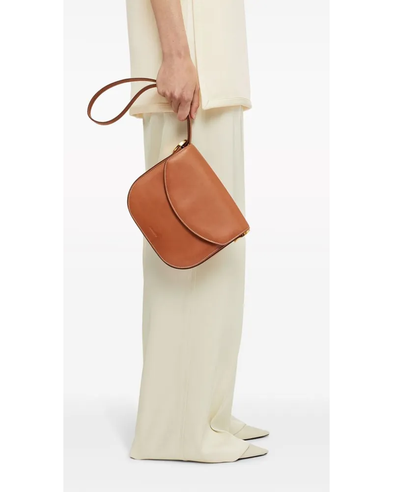 Jil Sander Coin Umhängetasche mit Logo-Prägung - Braun Braun