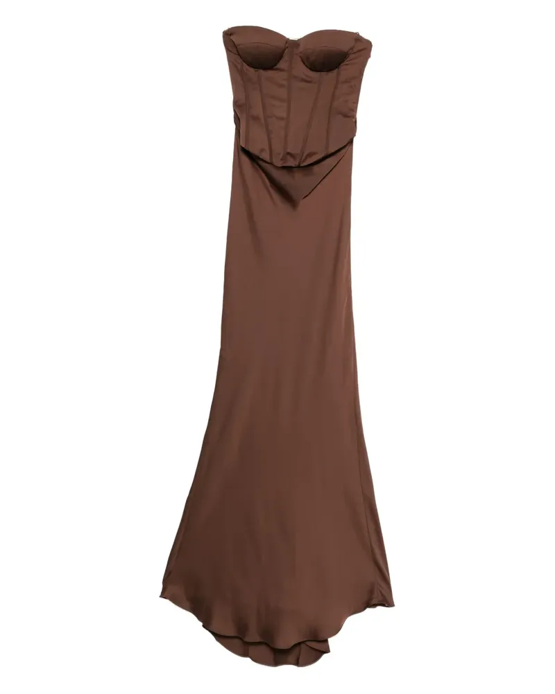 ROTATE Birger Christensen corset panelled dress - Braun Braun