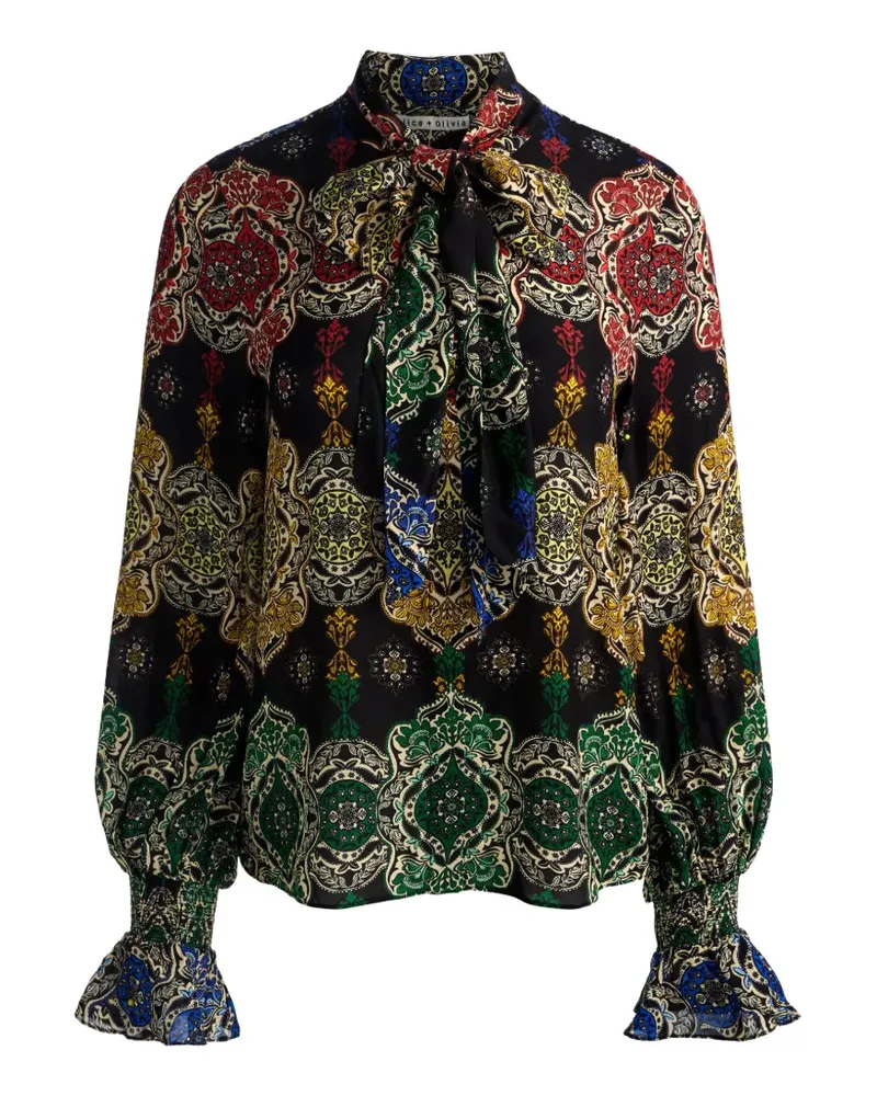 Alice + Olivia LLoyd Bluse mit Paisley-Print - Schwarz Schwarz