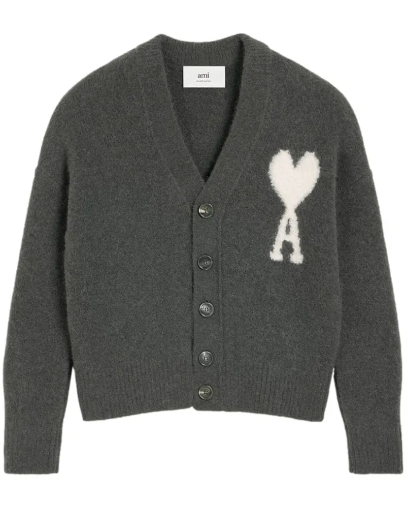 AMI Paris Ami de Coeur Cardigan - Grau Grau