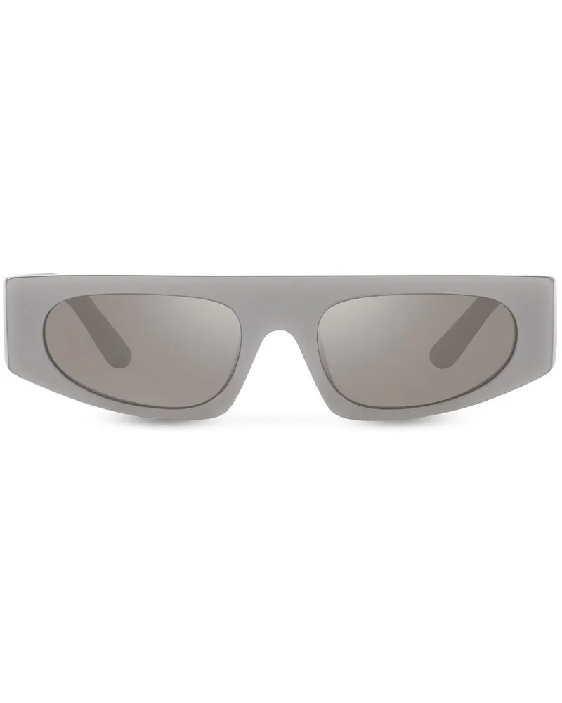 Dolce & Gabbana Sonnenbrille mit eckigem Gestell - Grau Grau