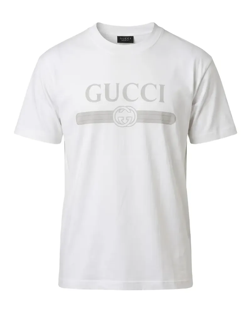 Gucci T-Shirt mit Logo-Print - Weiß Weiß