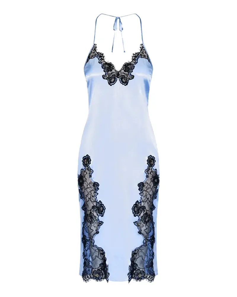 Fleur Du Mal Juliet Midikleid mit Spitze - Blau Blau
