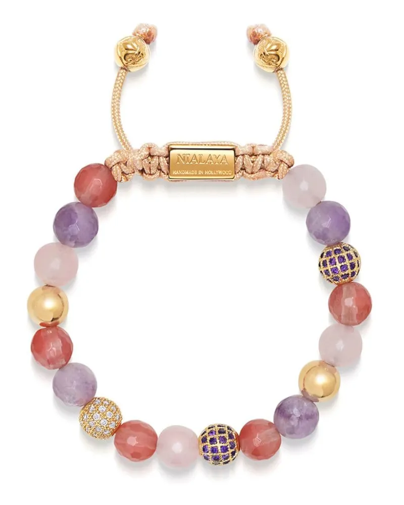 Nialaya Armband mit Amethyst-Quarz - Rosa Rosa