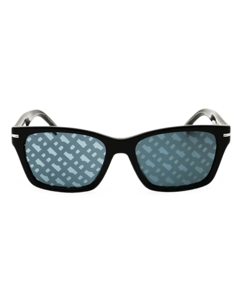 HUGO BOSS Sonnenbrille mit eckigem Gestell - Schwarz Schwarz