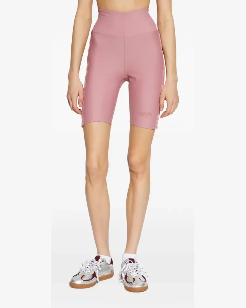 Moschino logo-tape cycling shorts - Rosa Rosa