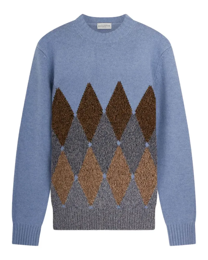 Ballantyne Pullover mit Argyle-Intarsie - Blau Blau