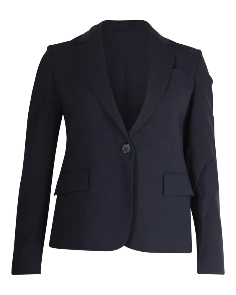 Theory single-breasted wool blazer - Blau Blau