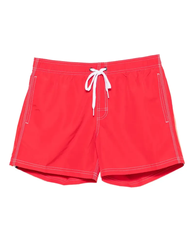 Sundek stripe-trim swim shorts - Rot Rot