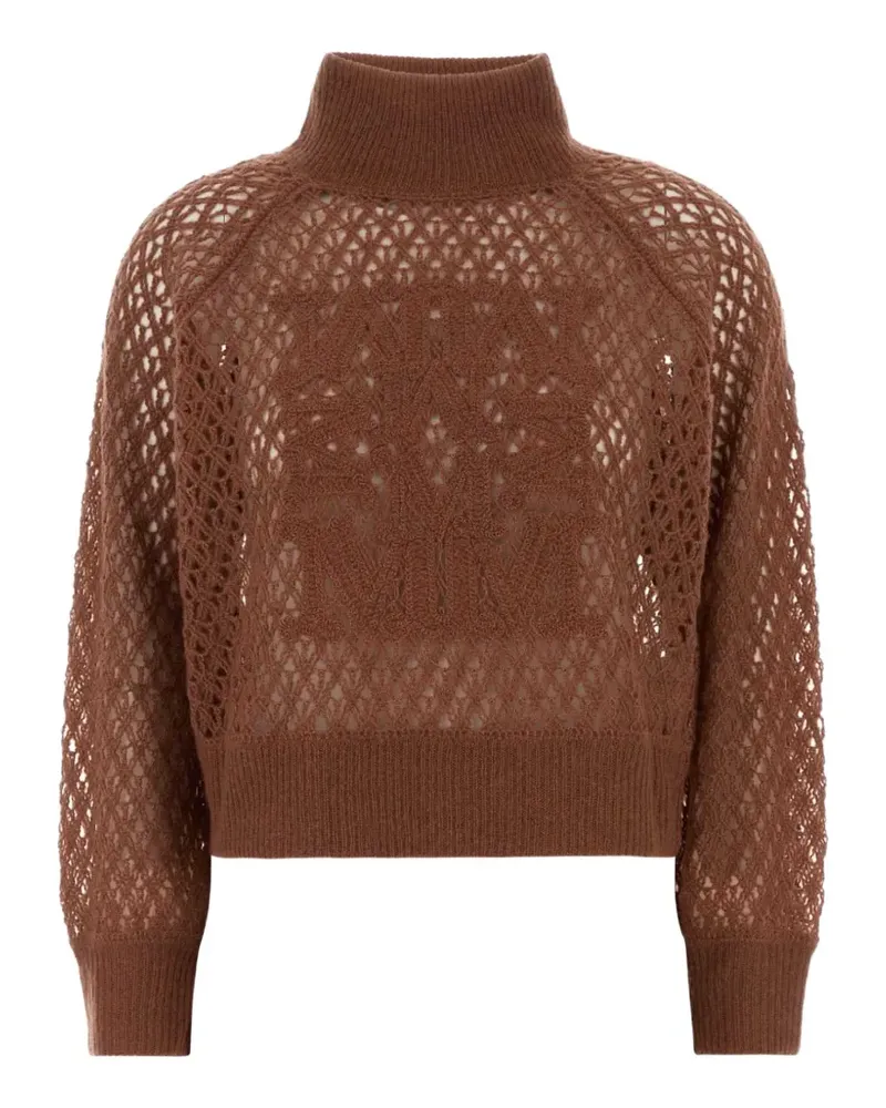 Max Mara Faglia crochet-knit sweater - Braun Braun