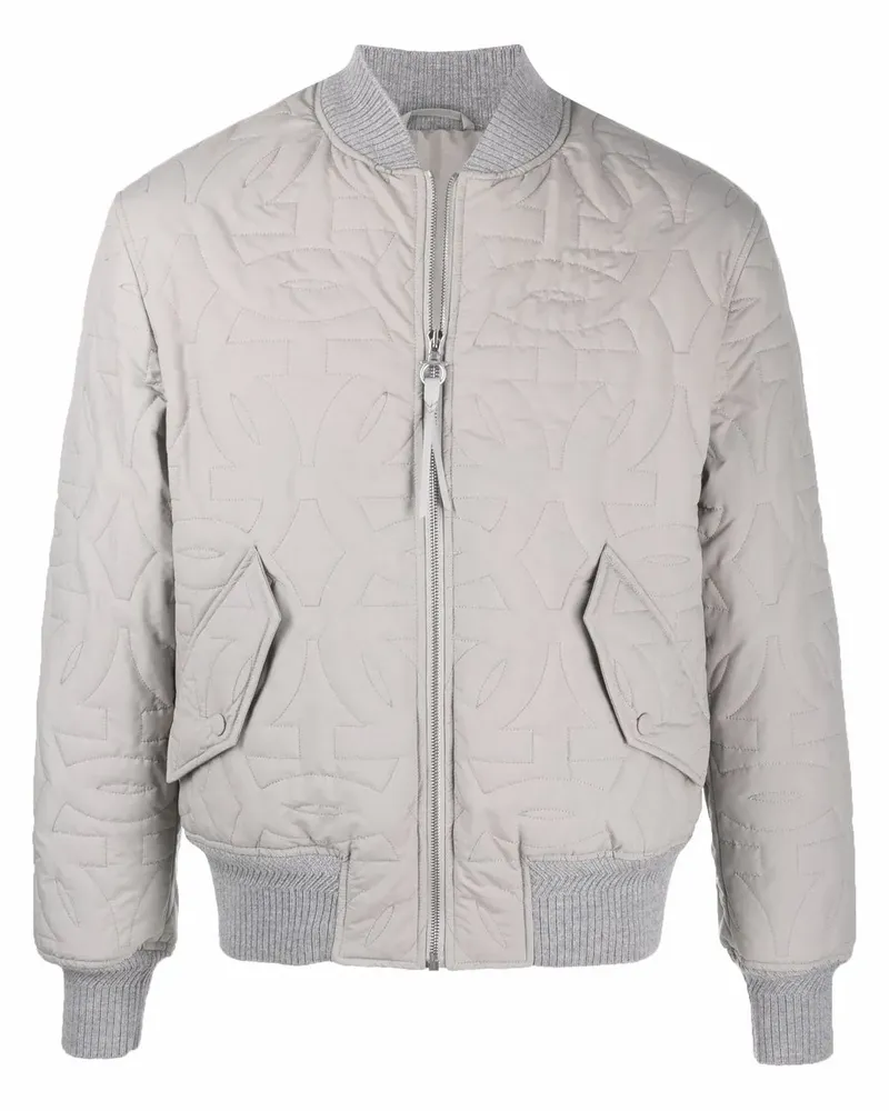Ferragamo Bomberjacke mit Gancini-Logo - Grau Grau