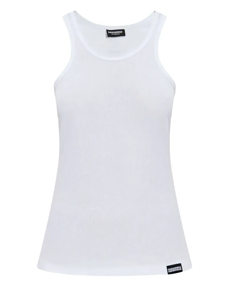 Dsquared2 ribbed tank top - Weiß Weiß