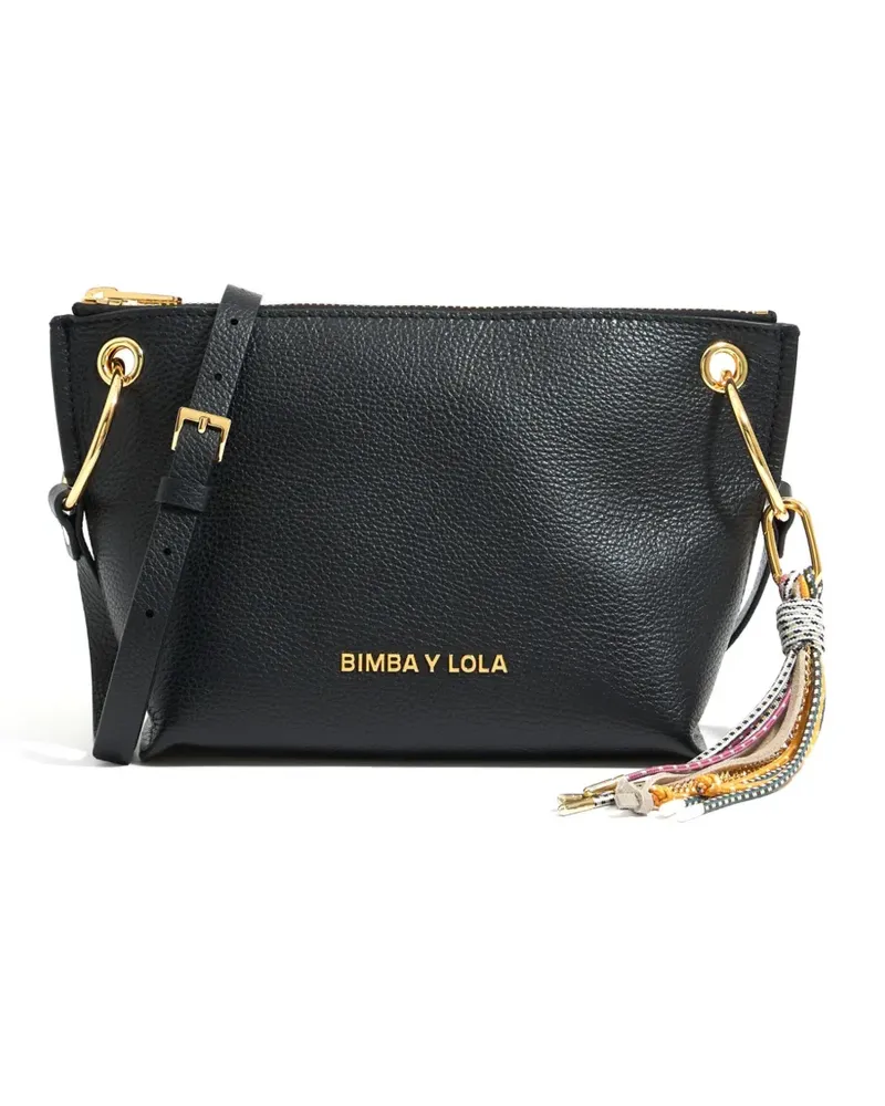 BIMBA Y LOLA Mittelgroße Trapezium Umhängetasche - Schwarz Schwarz