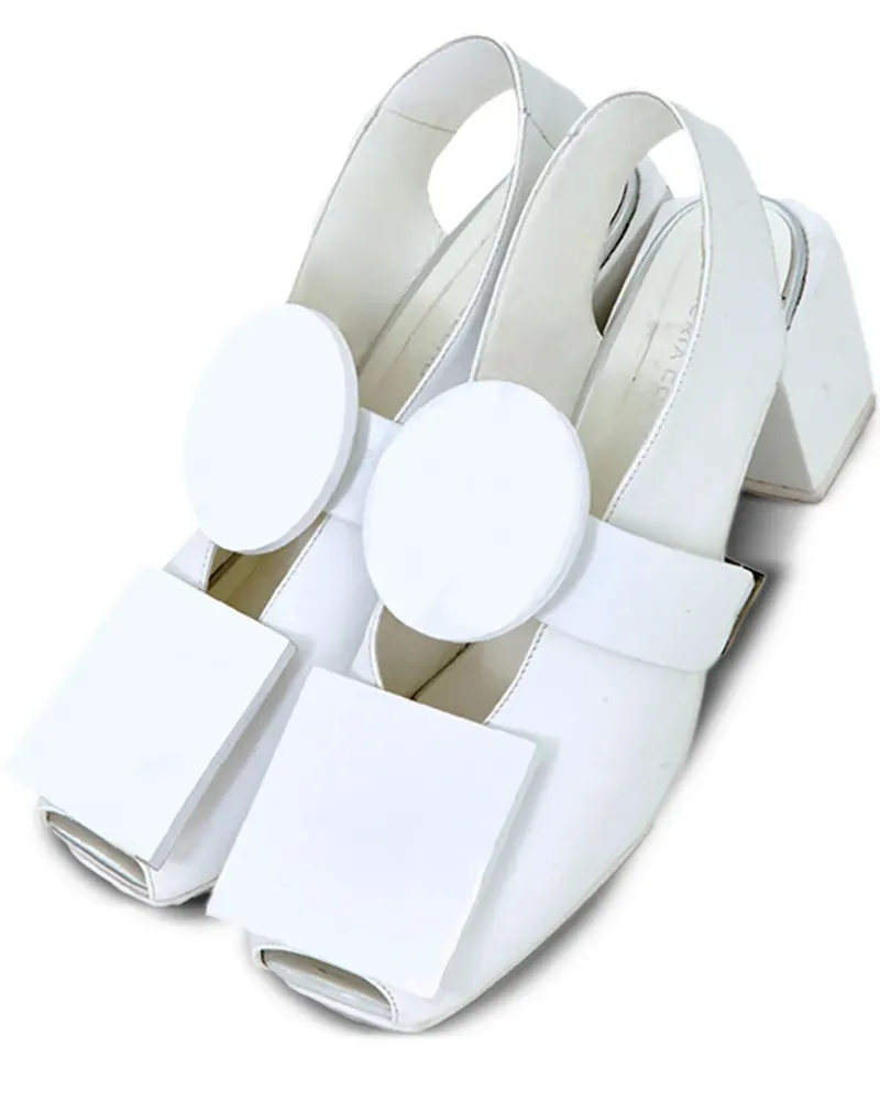 Gloria Coelho Sandalen mit eckiger Spitze - Weiß Weiß