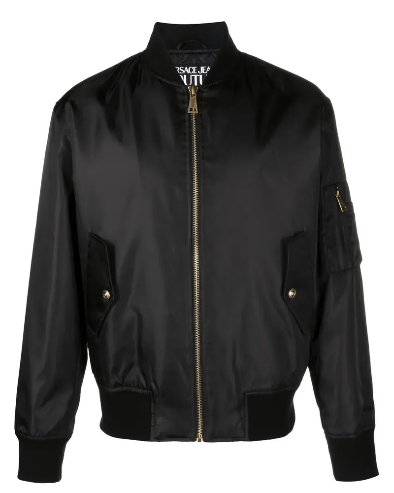 Versace Jeans Bomberjacke mit Barocco-Print - Schwarz Schwarz