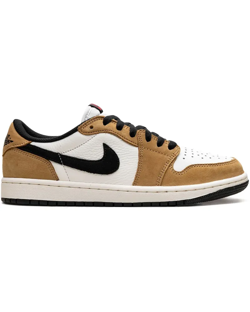 Jordan Air  1 Retro Low OG "Rookie of the Year - Sail/Black/Golden Harvest/Gym Red" Sneakers - Braun Braun