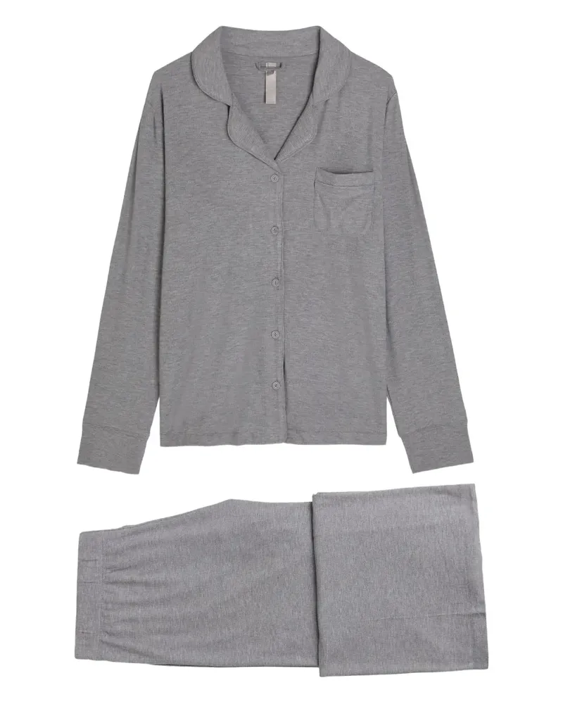 SKIMS ribbed pyjama set - Grau Grau