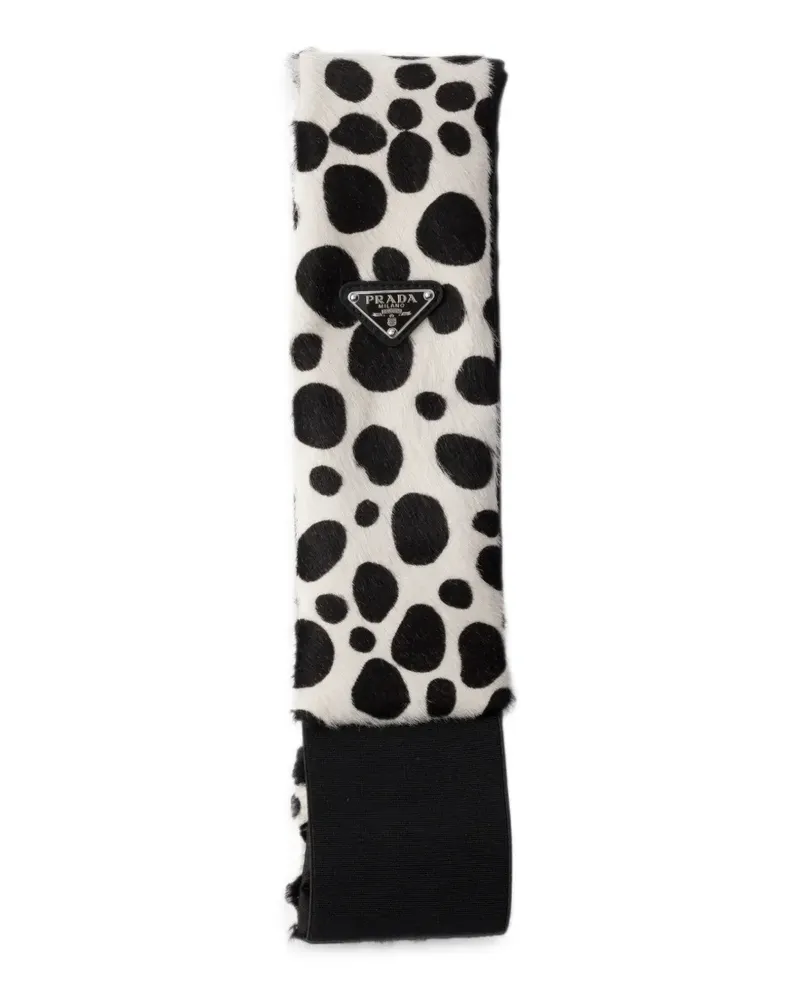 Prada Haarreif mit Print - Weiß Weiß