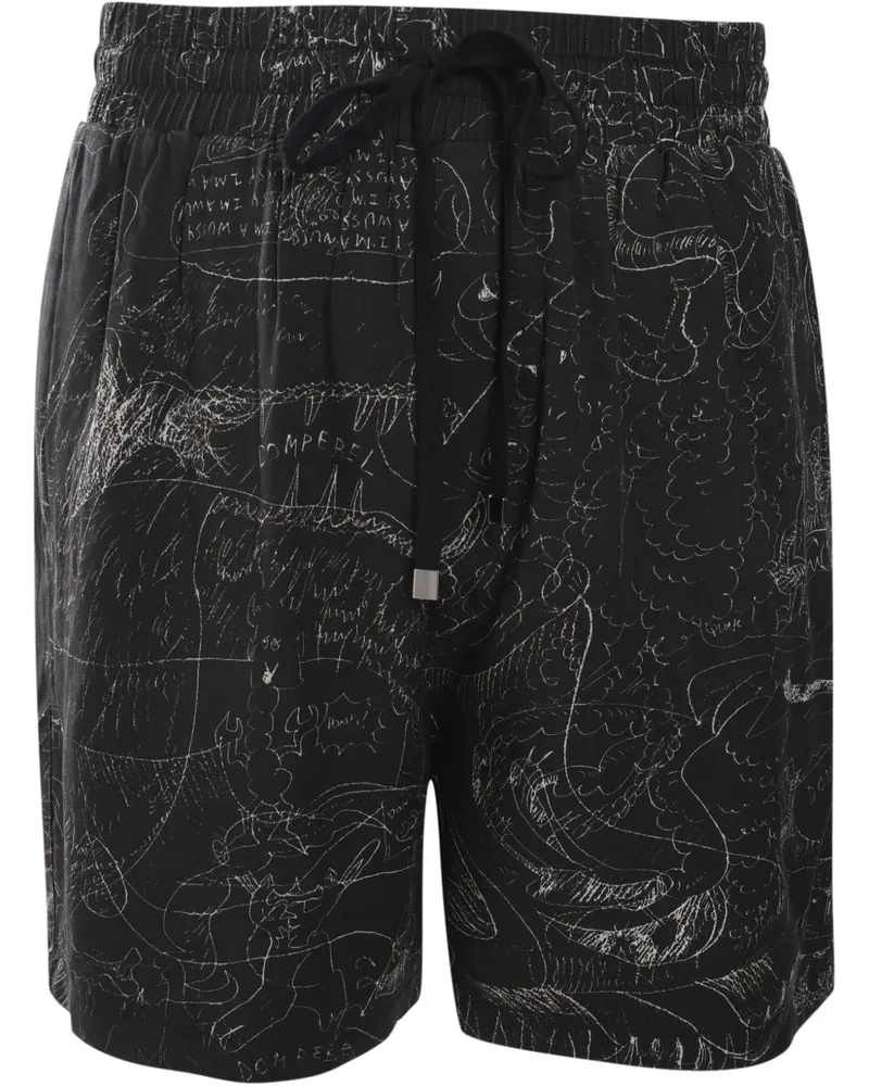 DOMREBEL Utopia Shorts - Schwarz Schwarz