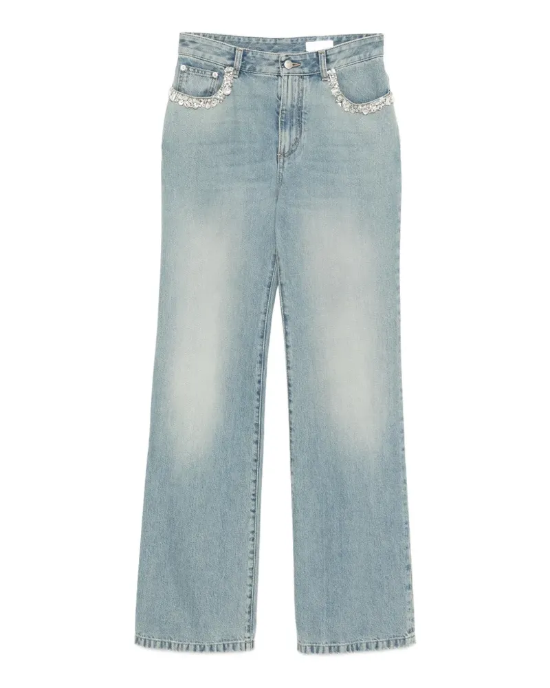 Alexander McQueen Jeans mit Kristallverzierung - Blau Blau