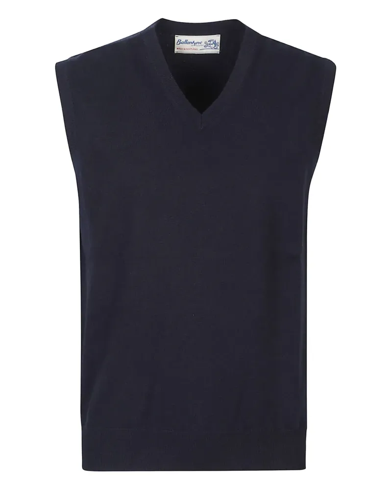 Ballantyne V-neck cashmere vest - Blau Blau