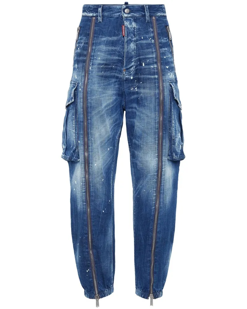 Dsquared2 Jeans mit aufgesetzten Taschen - Blau Blau