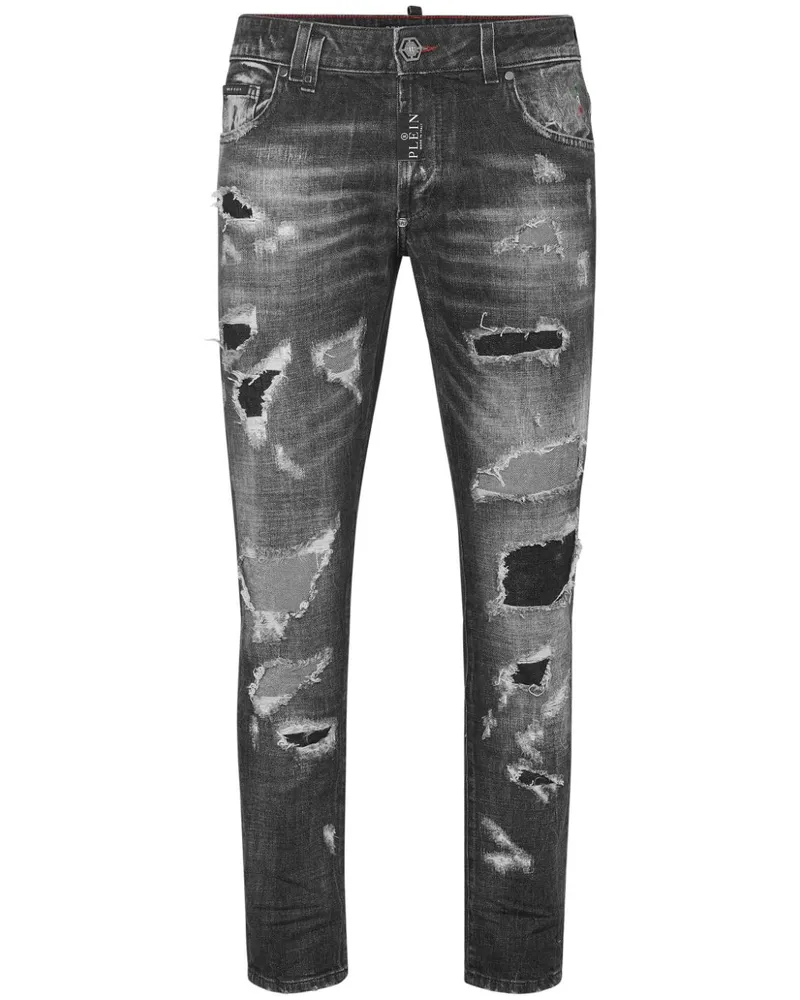 Philipp Plein Klassische Skinny-Jeans - Schwarz Schwarz