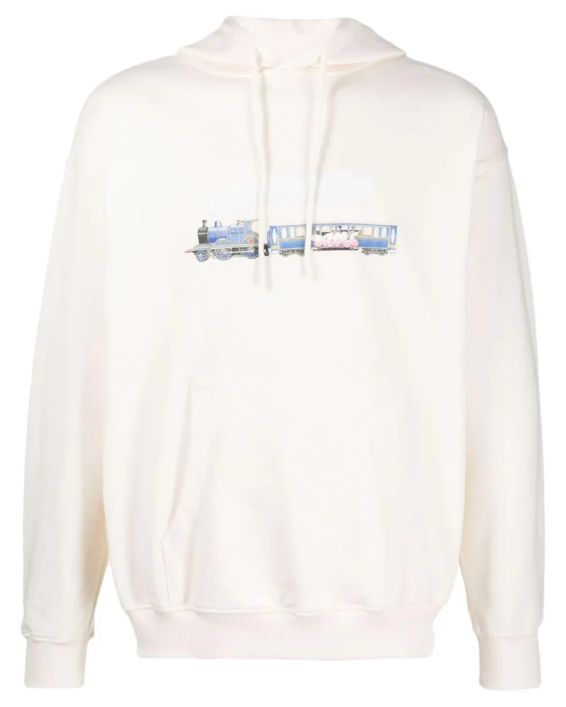 Drôle de Monsieur Hoodie mit grafischem Print Nude