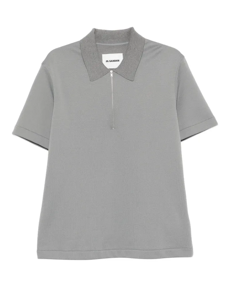 Jil Sander Poloshirt mit Reißverschluss - Grau Grau