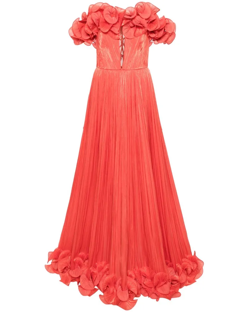 Ana Radu Kleid mit Rüschendetail - Orange Orange