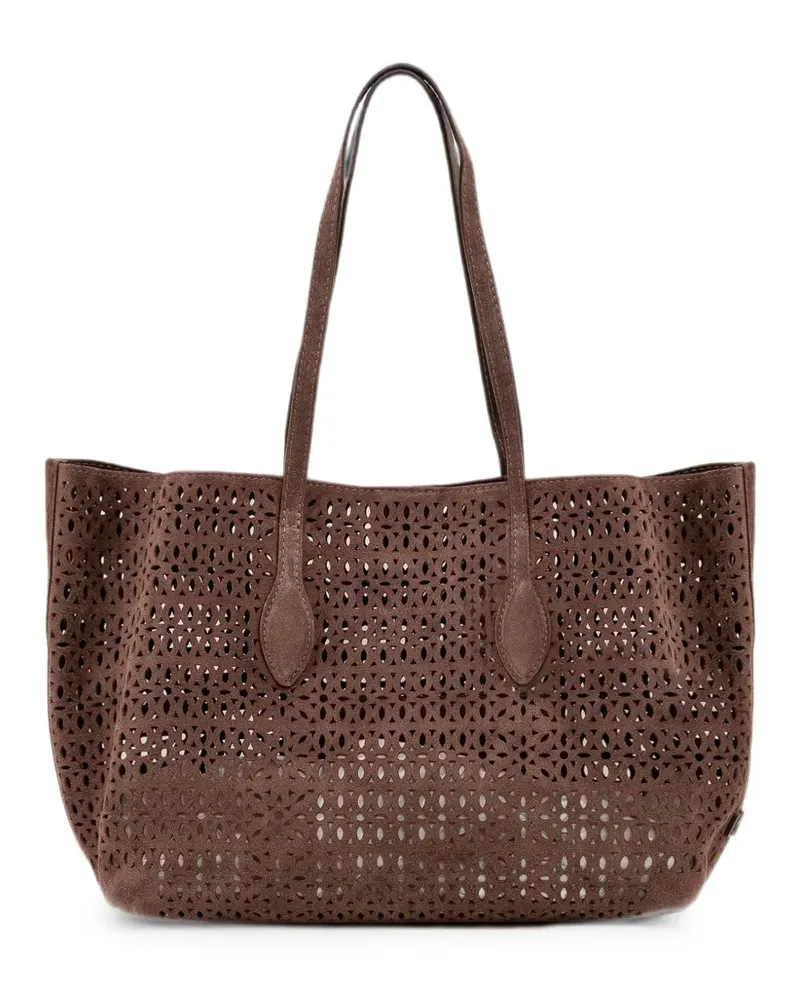 Gianni Chiarini Mashup laser-cut tote bag - Braun Braun