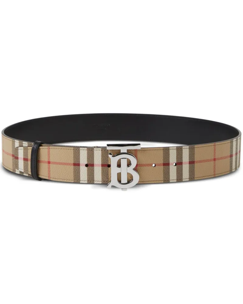Burberry Wendbarer Gürtel mit Check - Nude Nude