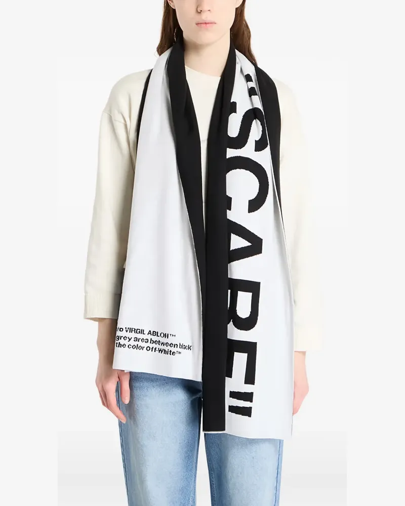 OFF-WHITE logo-print scarf - Weiß Weiß