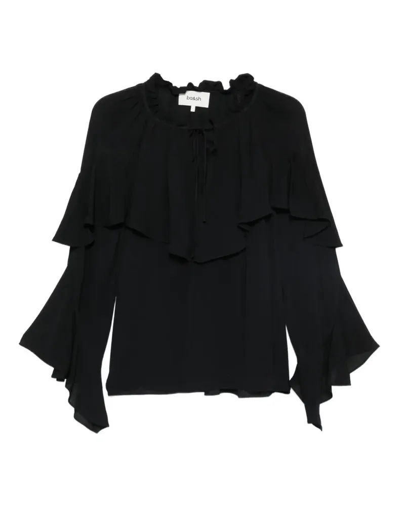 ba&sh Betty Bluse mit Rüschen - Schwarz Schwarz