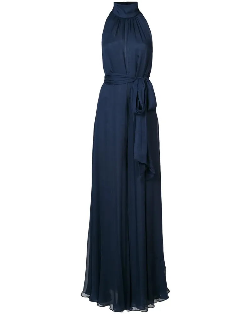 VOZ Seiden-Jumpsuit mit Schleife - Blau Blau