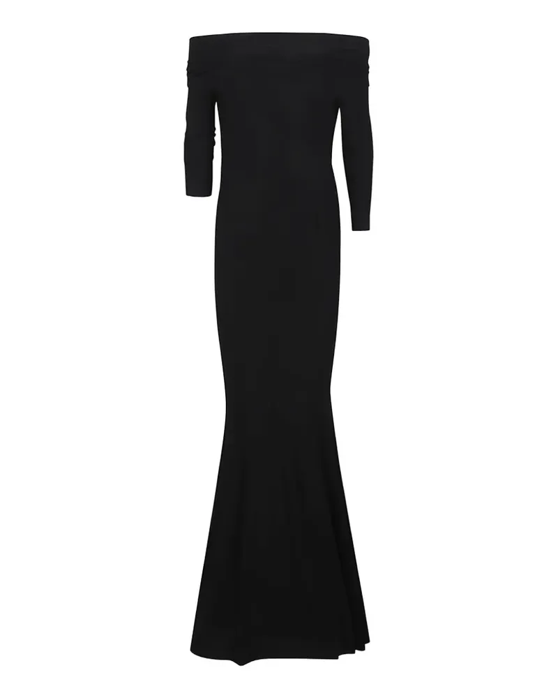 Norma Kamali off-shoulder long-sleeve dress - Schwarz Schwarz