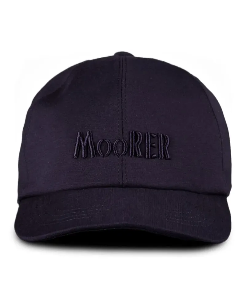 MOORER Baseballkappe mit Logo-Stickerei - Blau Blau