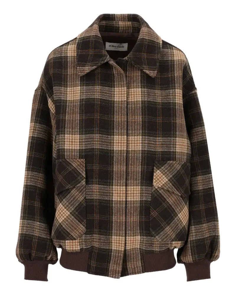 Al Duca D’Aosta 1902 Tartan bomber jacket - Braun Braun