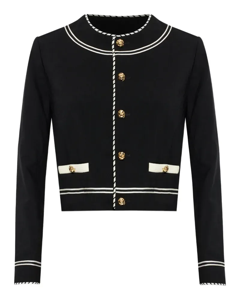 Frame Denim button embellished jacket - Schwarz Schwarz