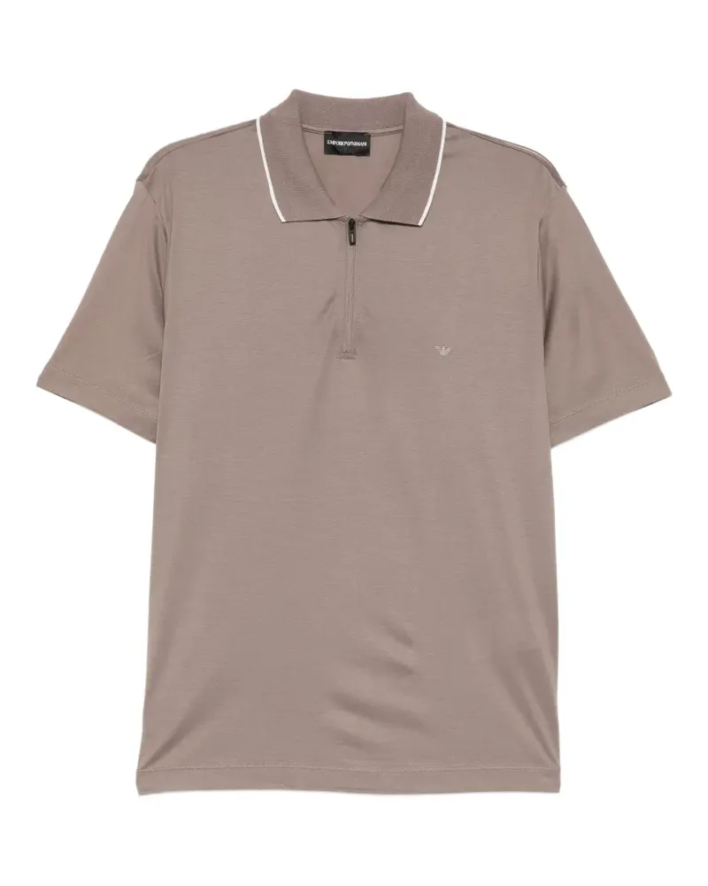 Emporio Armani Poloshirt mit Logo-Patch - Braun Braun