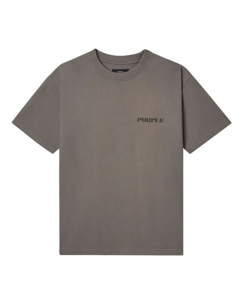 PURPLE BRAND T-Shirt mit Logo - Grau Grau