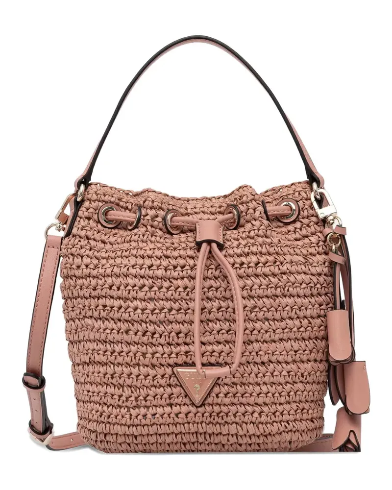 Guess Ofelia interwoven bucket bag - Rosa Rosa