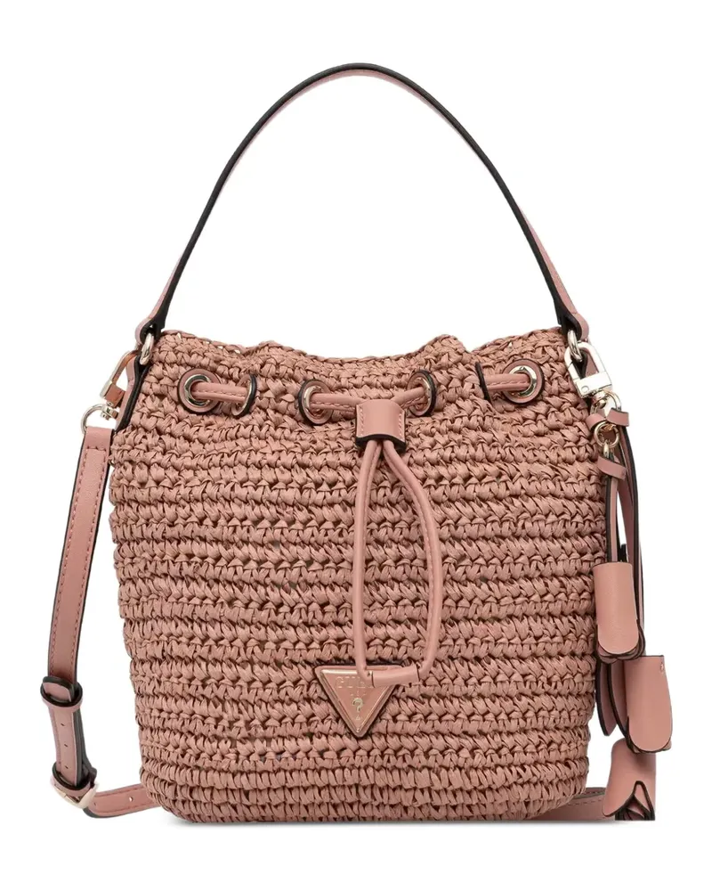 Guess Ofelia interwoven bucket bag - Rosa Rosa