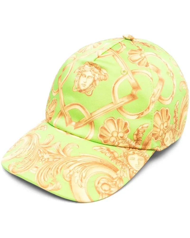 Versace Baseballkappe mit Medusa-Print - Grün Grün