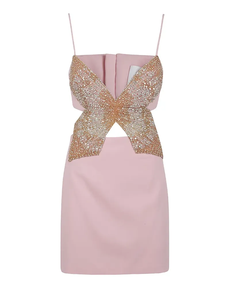 COSTARELLOS Zilia Maxikleid mit Kristallen - Rosa Rosa