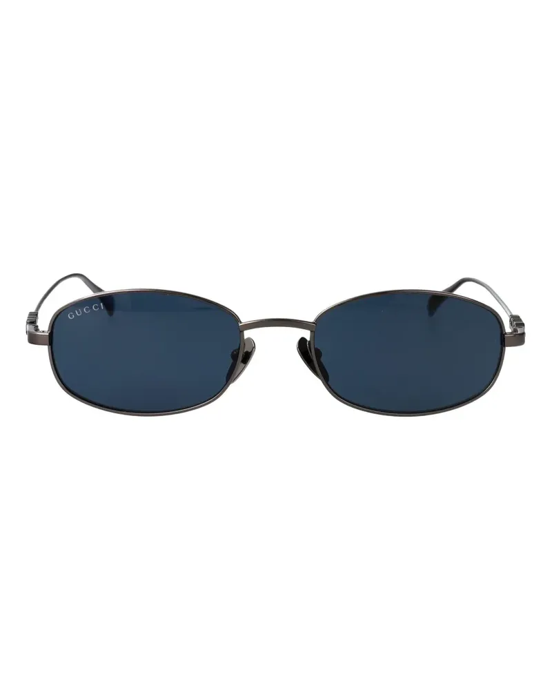 Gucci Sonnenbrille mit ovalem Gestell - Silber Silber