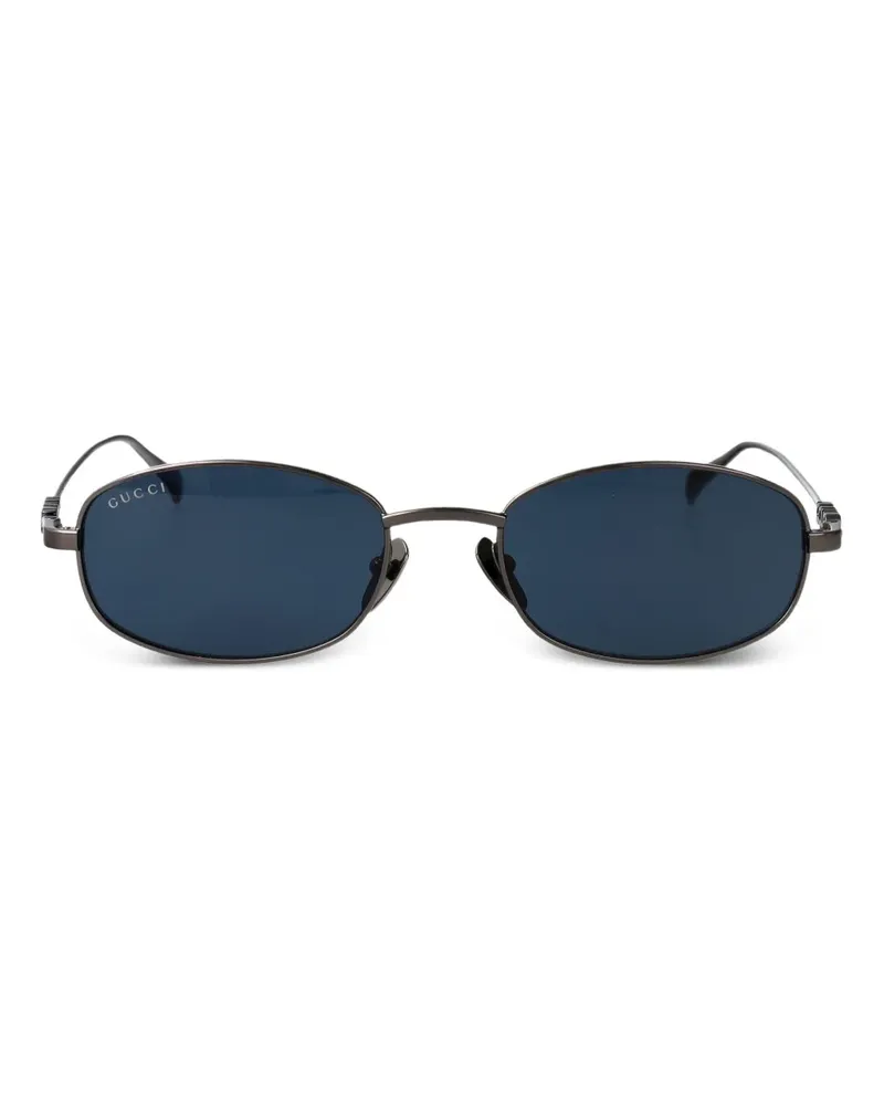 Gucci Sonnenbrille mit ovalem Gestell - Silber Silber