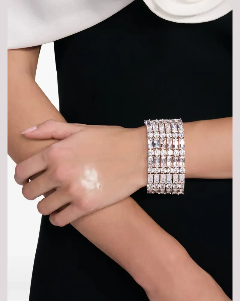 Self-Portrait crystal-embellished bracelet - Silber Silber