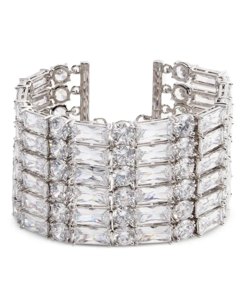 Self-Portrait crystal-embellished bracelet - Silber Silber